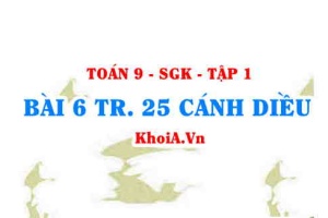 Bài 6 trang 25 Toán 9 Cánh diều Tập 1